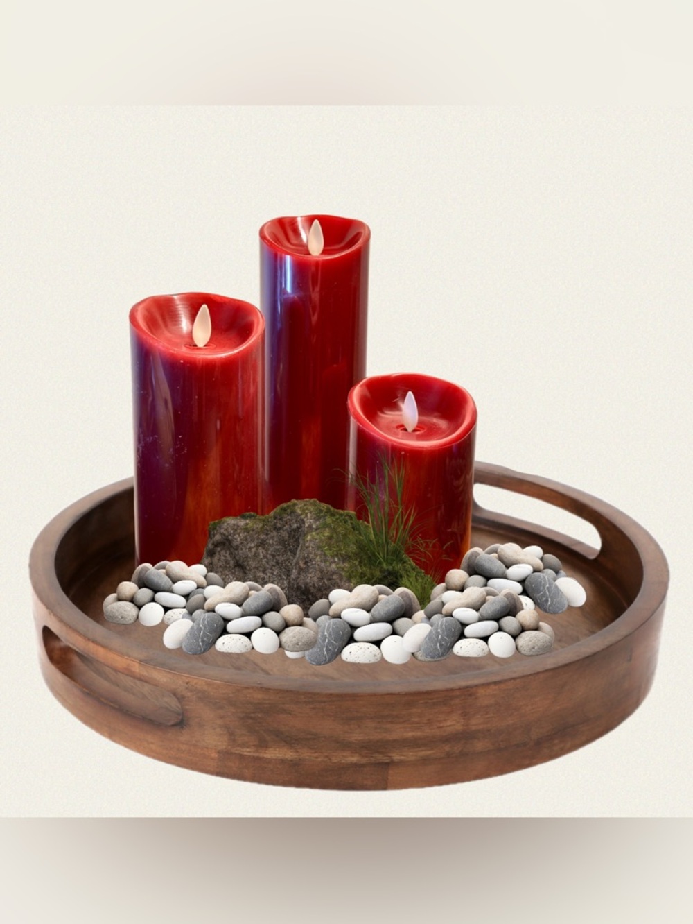 Luminara Flameless Pillar Candles Set of 3 - 5” 7” & 9” x 3” Round - Picture 8 of 13